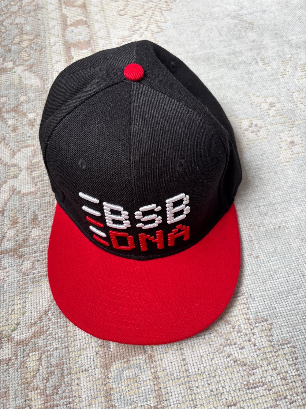 🎤 Backstreet Boys BSB DNA Snapback Hat — Black/Red